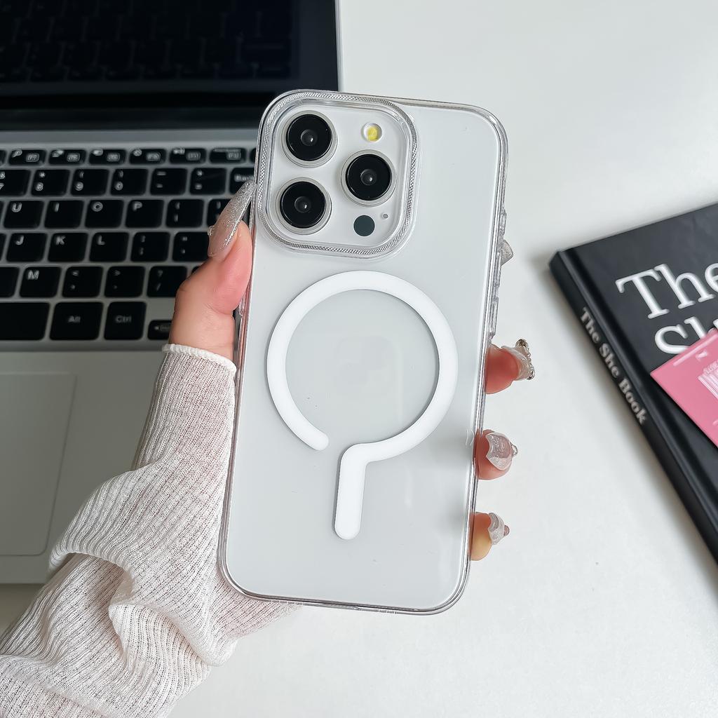 Simple and Transparent Suitable for Apple 16promax Magnetic Phone Case IPhone 15 Disassembly Lens 14 Anti Fall Protection