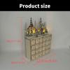 Lighted Wood Advent Calendar with 24 Drawer Countdown to Christmas Decoration Handmade Desktop Ornament Accessories