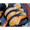 speed mao delicious-looking salmon grilled fish food sample model set 3