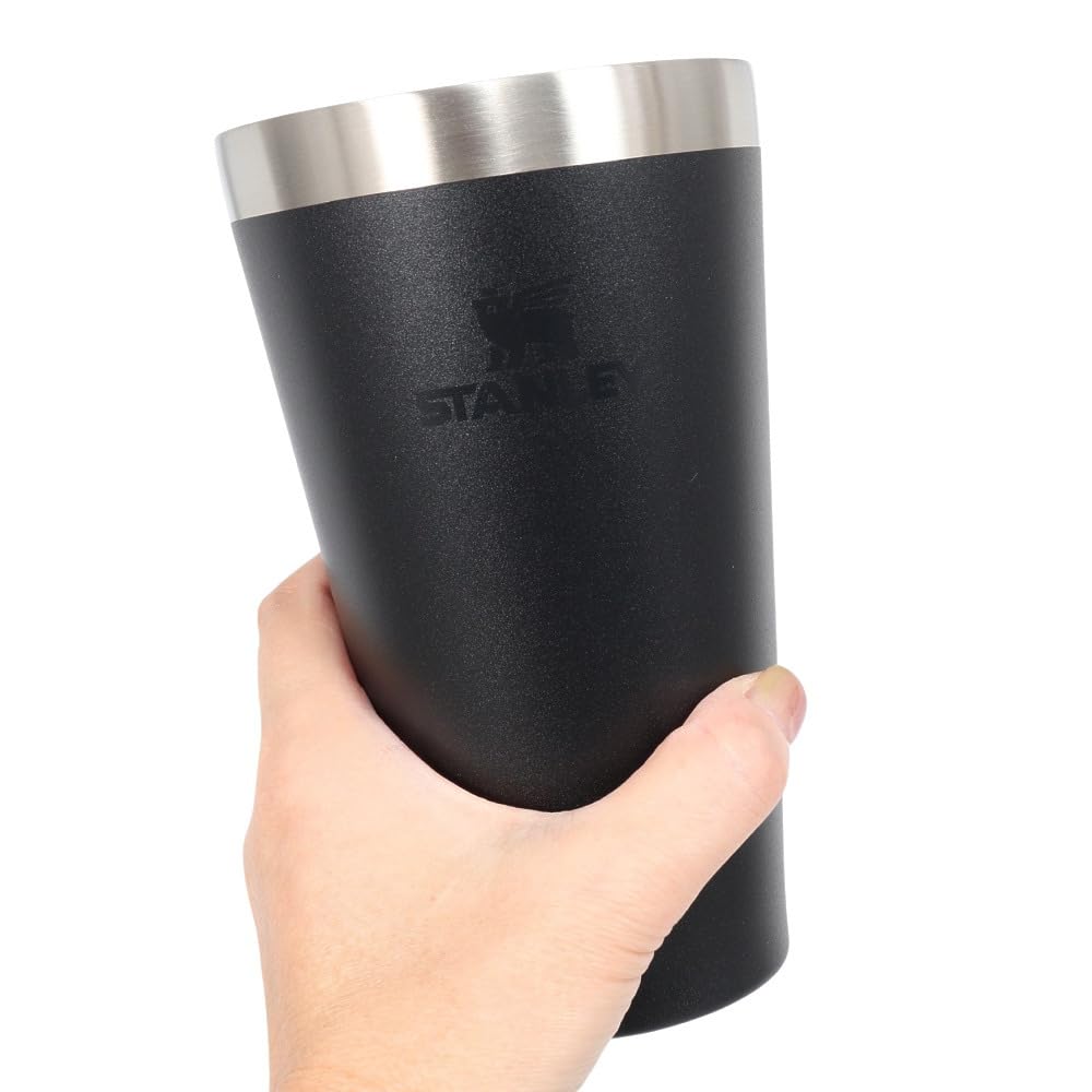 STANLEY Camping Size Cup/Mug, Pint, 0.47L, Black, 2.0, 10-13026-028 (Black/FF)