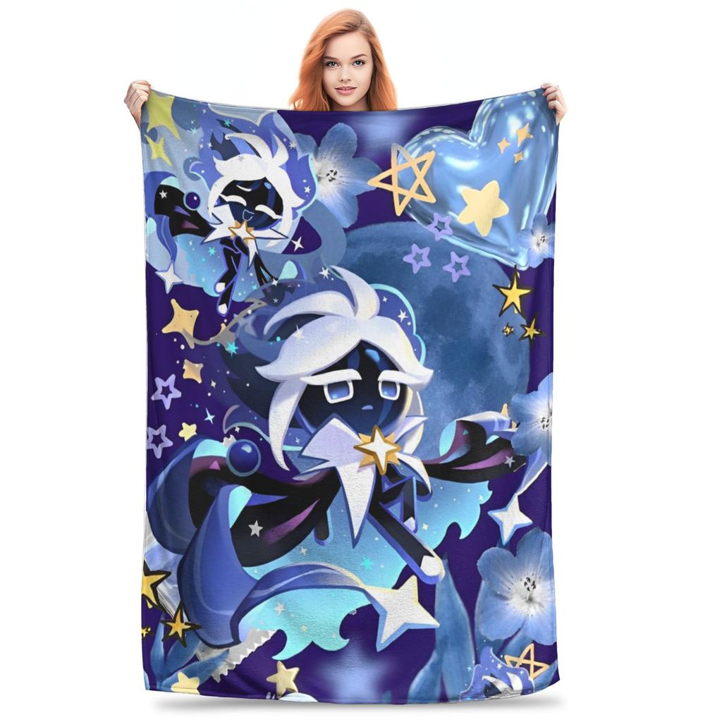 Schatten Milch Cookie Run Kingdom Decken Flanell Klimaanlage Multifunktionale Superweiche Überwurfdecke für Sofa Couch Quilt