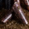 Men Embossed Wrist Cuffs Bracer Gauntlet Cosplay Bracer Wristband for Parties