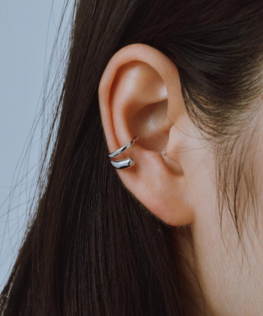 Novice Tokyo Mini Double Layered Ear Cuff / Silver