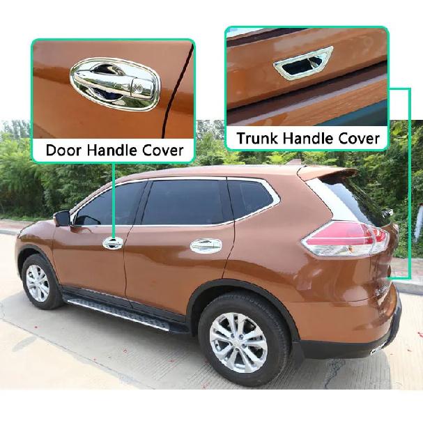 For Nissan X Trail 2015 T32 Luxurious Chrome Door Handle Cover 2013 2014 MK3 X-Trail Rogue Accessories Stickers Car Styling