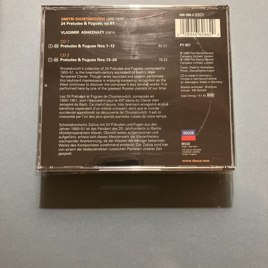 [USED] Ashkenazy Shostakovich 24 Preludes and Fugue B