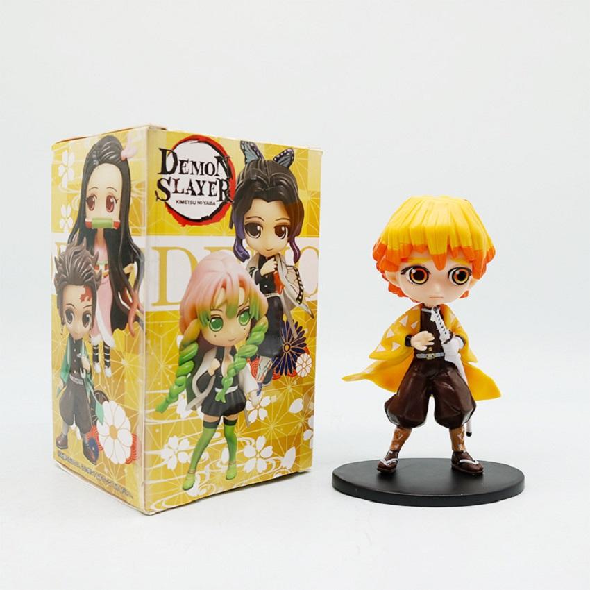 Big Head Style Demon Slayer Kimetsu No Yaiba Anime Figurines PVC Dolls Desktop Decoration Model Toys Festival Gifts Box