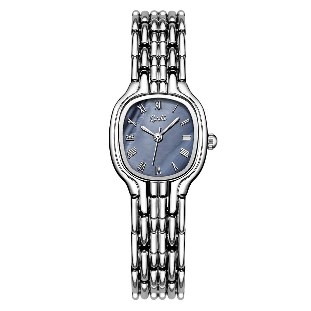 Vintage Red Oval Womens Watch With Quartz Movement For Daily Wear
