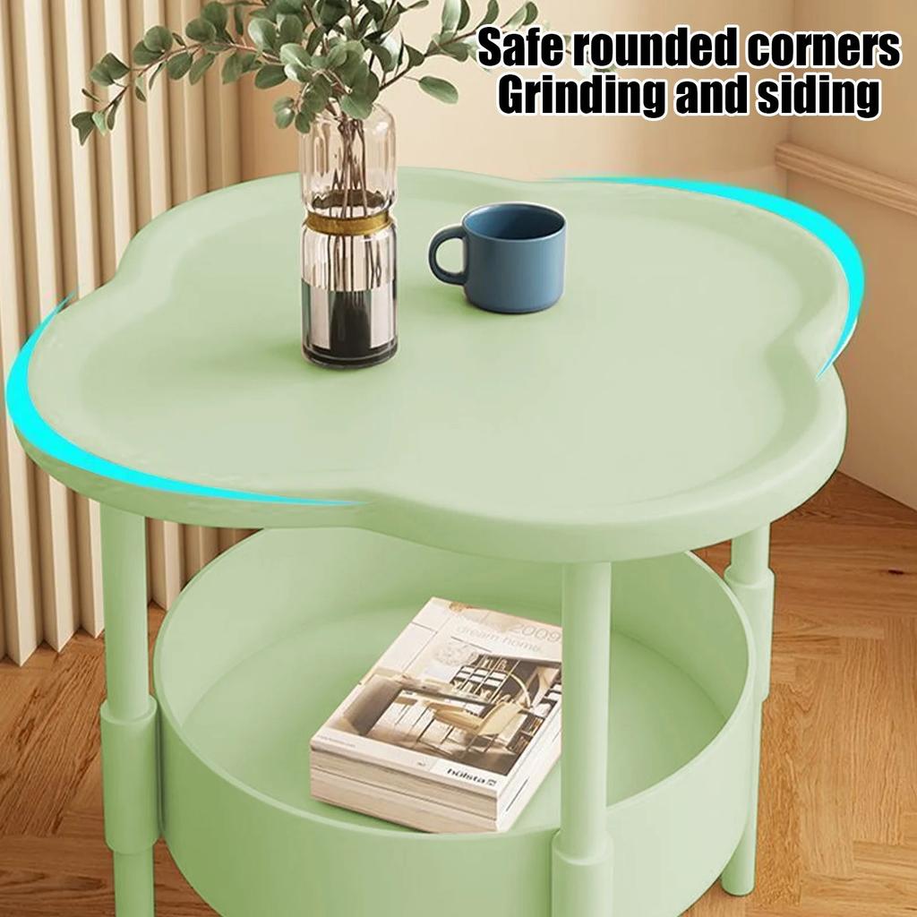 2 Tier Side Table, End Table Side Table Waterproof Small Sofa Coffee, Side Tables Bedroom Indoor Outdoor With Removable Tray For Living Room Bedroom B