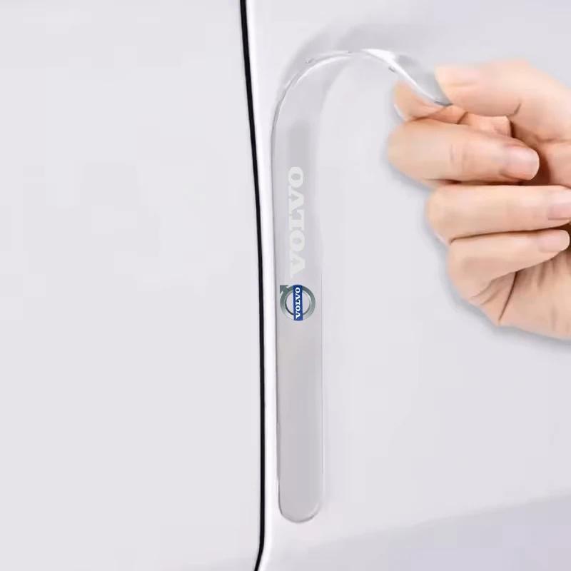 4Pcs Volvo Car Door Handle & Bowl Anti-scratch Sticker Anti-collision Protector Strip For XC40 XC60 XC90 S60 S90 Auto Accessory