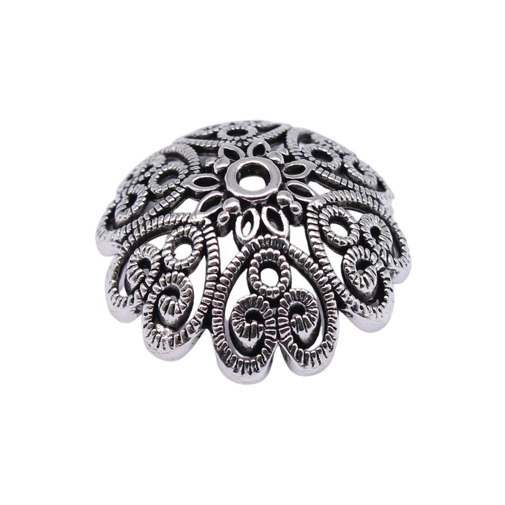 Textured Bead Cap Charms Dome Covers For Pearl And Gemscolor Jewelry Findings