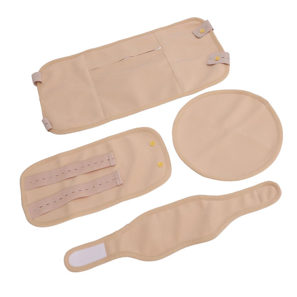 4pcs Castor Oil Pack Wrap Set for Waist Neck Chest Leg Liver Detox Adjustable Button Reusable Soft Castor Oil Packs