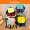 Contrasting Fashionable Color Canvas Backpacks For Boys And Girls Daily Outings