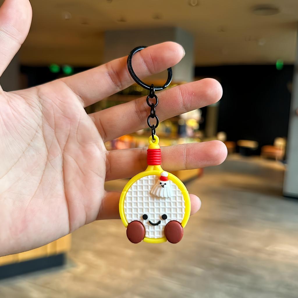 Badminton Keychain Pendant Cute Racket Small Gift Bag With Pendant