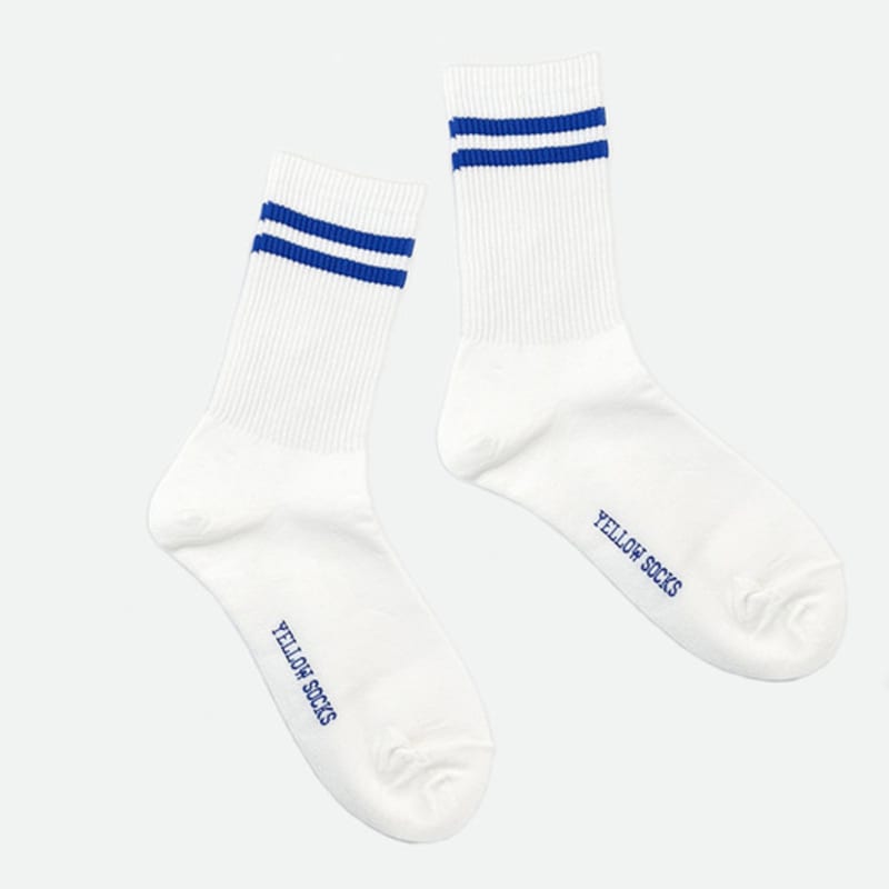 YELLOWSOCKS 2 LINE BLUE