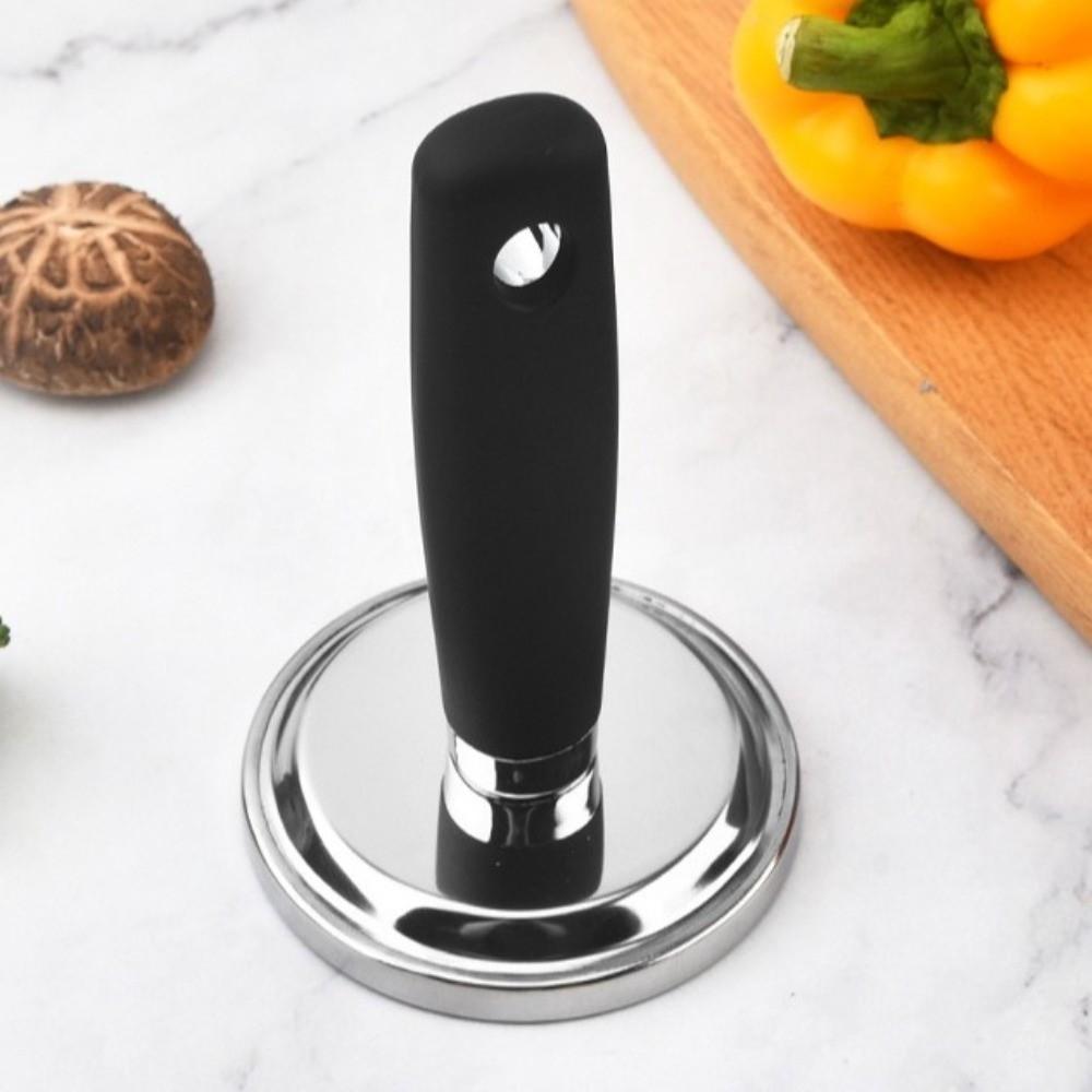 Stainless Steel Manual Meat Pie Press Mold Round Durable Meat Patty Press Hanging Non-Stick Meat Pounder Food Preparation