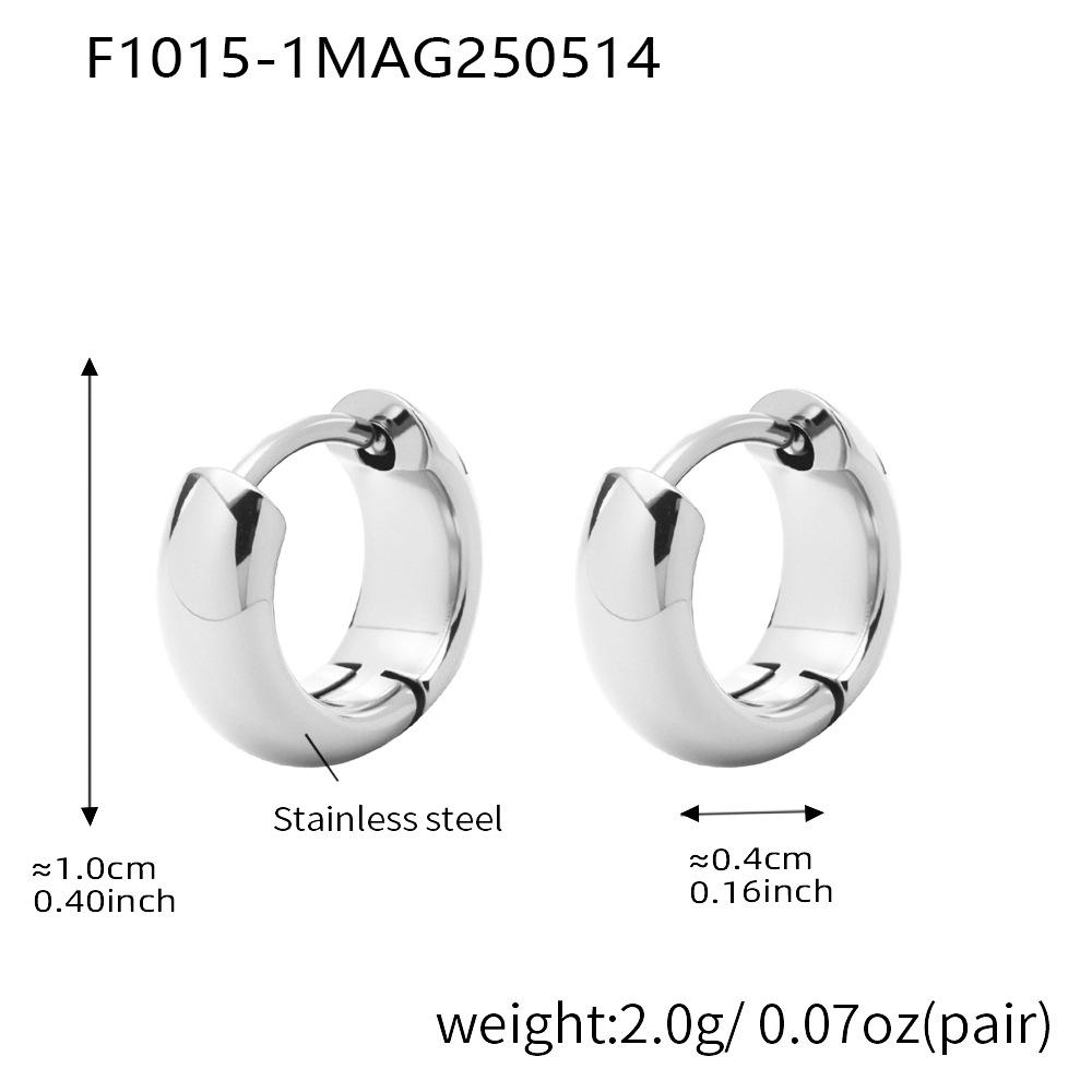 Nivora 18K Gold Plated Polished Smooth Women Hoop Earrings High Quality Stainless Steel Hypoallergenic Earring For Women Jewelry