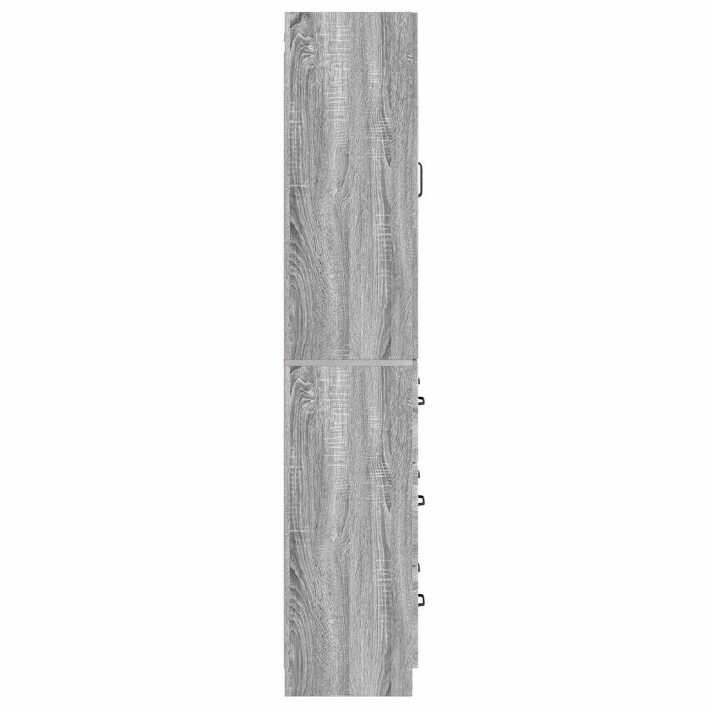 2 Piece Cabinet Set Grey Sonoma 66 x 34.5 x 87 cm Particleboard