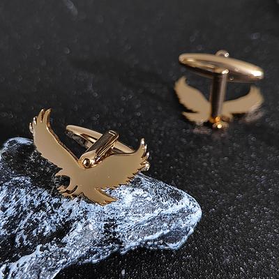 Gemelli Aquila Metallo Animale Gemelli da Uomo Camicia da Business Pulsanti Decorativi per Gemelli Moda Gioielli in Acciaio Inossidabile Regali