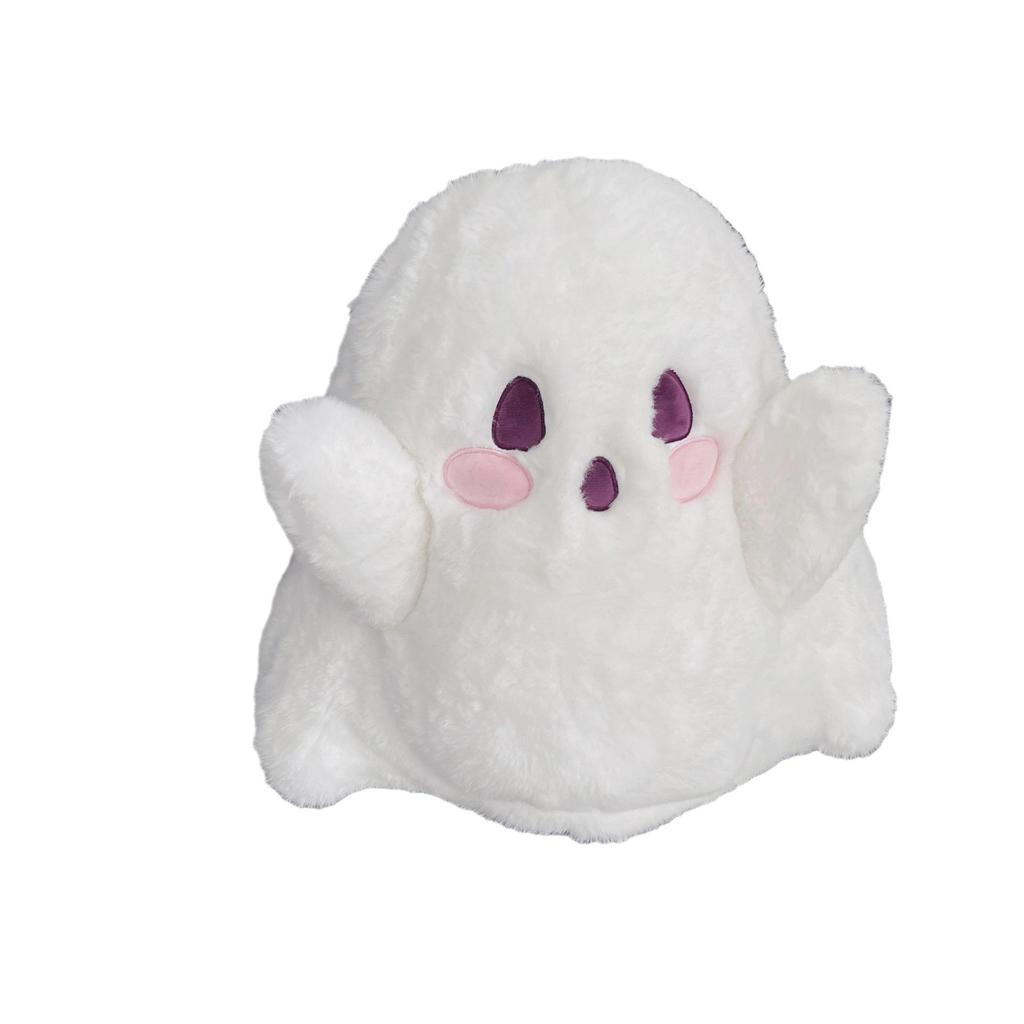 Halloween Ghost Plush Cartoon Backpack - Cute Double/Single Shoulder Bag for Girls