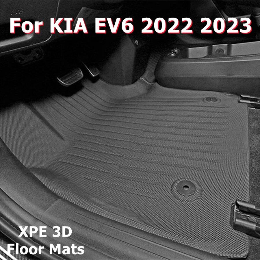 

3D коврики из XPE на заказ для KIA EV6 2022 2023, водонепроницаемые автомобильные чехлы, всепогодные сверхмощные коврики для багажника из ТПЭ EV6, аксессуары