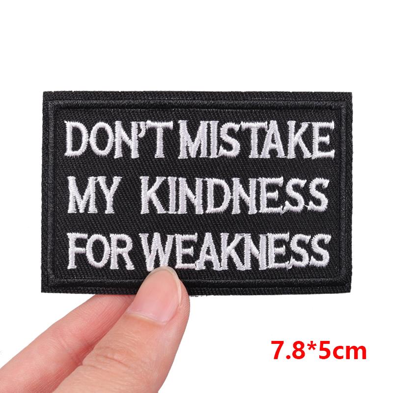 Black Series Letter Embroidered Patches Jackets Backpack Sew Badges Personalized Letter Slogans Iron On Patches For Clothing