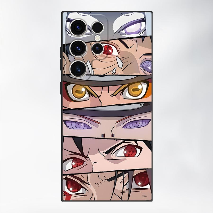 

Cool Eye N-Narutos Case for Samsung Galaxy S24 Plus S21 FE S25 Edge S20 S23 Ultra Black Soft Phone Cover Galaxy S21+ 5G