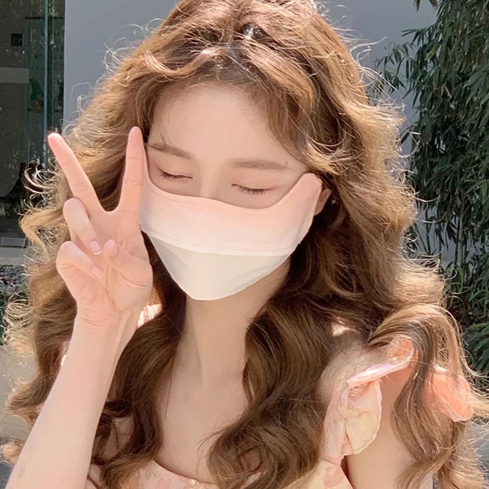 Summer Sunscreen Ice Silk Motorcycle Mask Mask Breathable 3D Hyaluronic Acid Washable UV Eye Pr E9B1