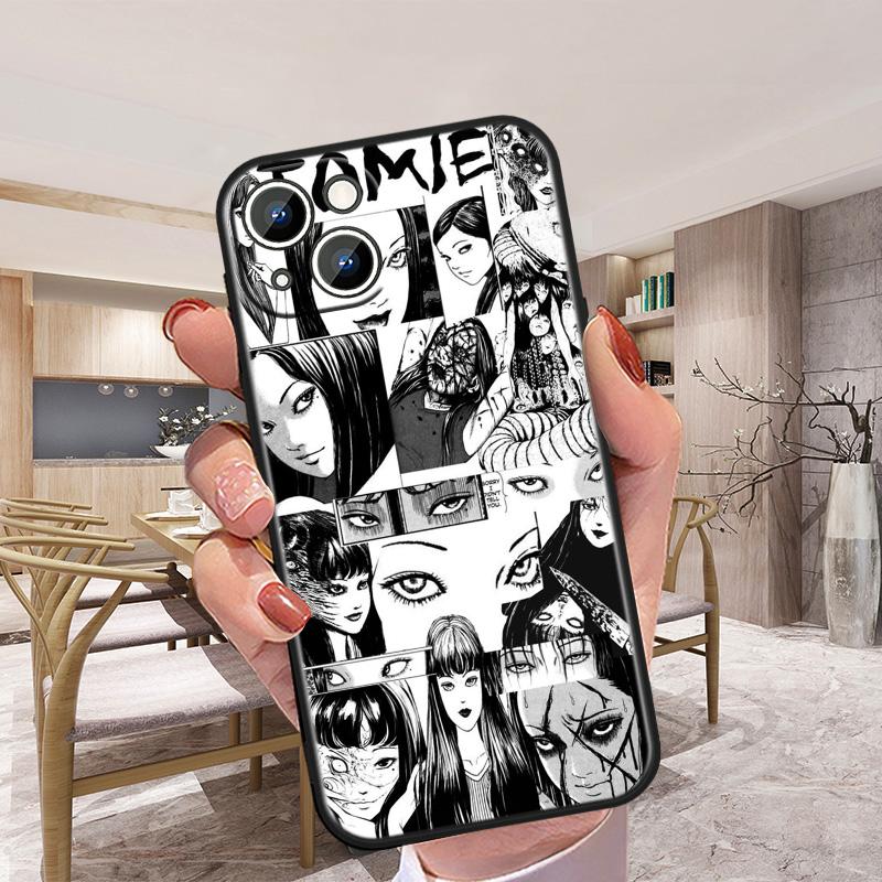 For Apple iPhone 13 12 mini 11 XS Pro Max XR 8 7 6S 6 5S 5 Plus Cover Junji Ito Tomie Soft Silicone Back Phone Case