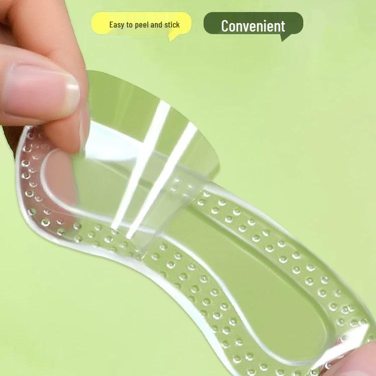 Gel Anti-Wear Half Insole: Soft, Invisible, Anti-Drop Heel Stickers with Granule Massage and Adjustable Self-Adhesive Design.