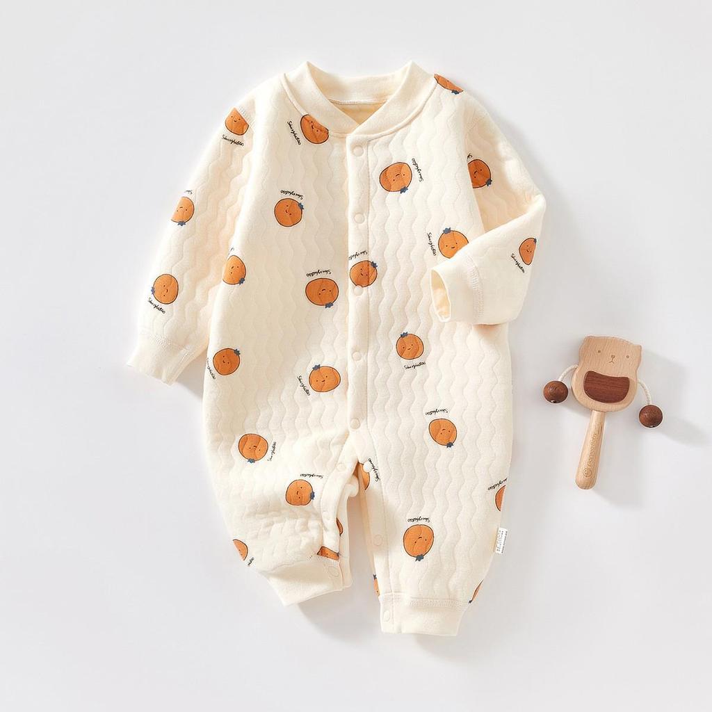 Quilted Baby Jumpsuit: Warm Winter Romper & Thicken Air Cotton Pajamas