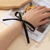 Accessories Vintage Long Bow Collarbone Chain Necklace Diy Lace Velvet Pearl Necklace Women