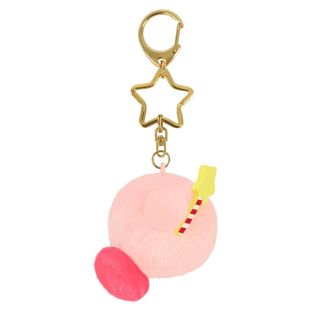 Kirby Star Mini Mofu Mascot Keychain Plush Toy Star Rod [Sanei Boeki]