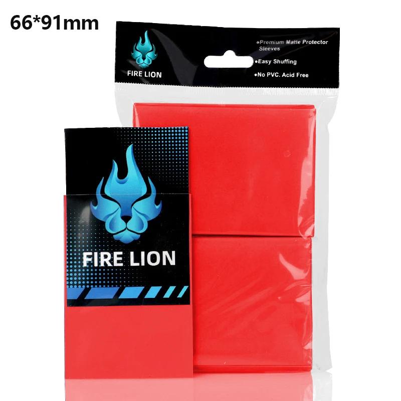 

100 шт. 66x91 мм Матовые протекторы для коллекционных карт, держатель для карт TCG, защита для карт MTG, игровые карты, матовый рукав красный