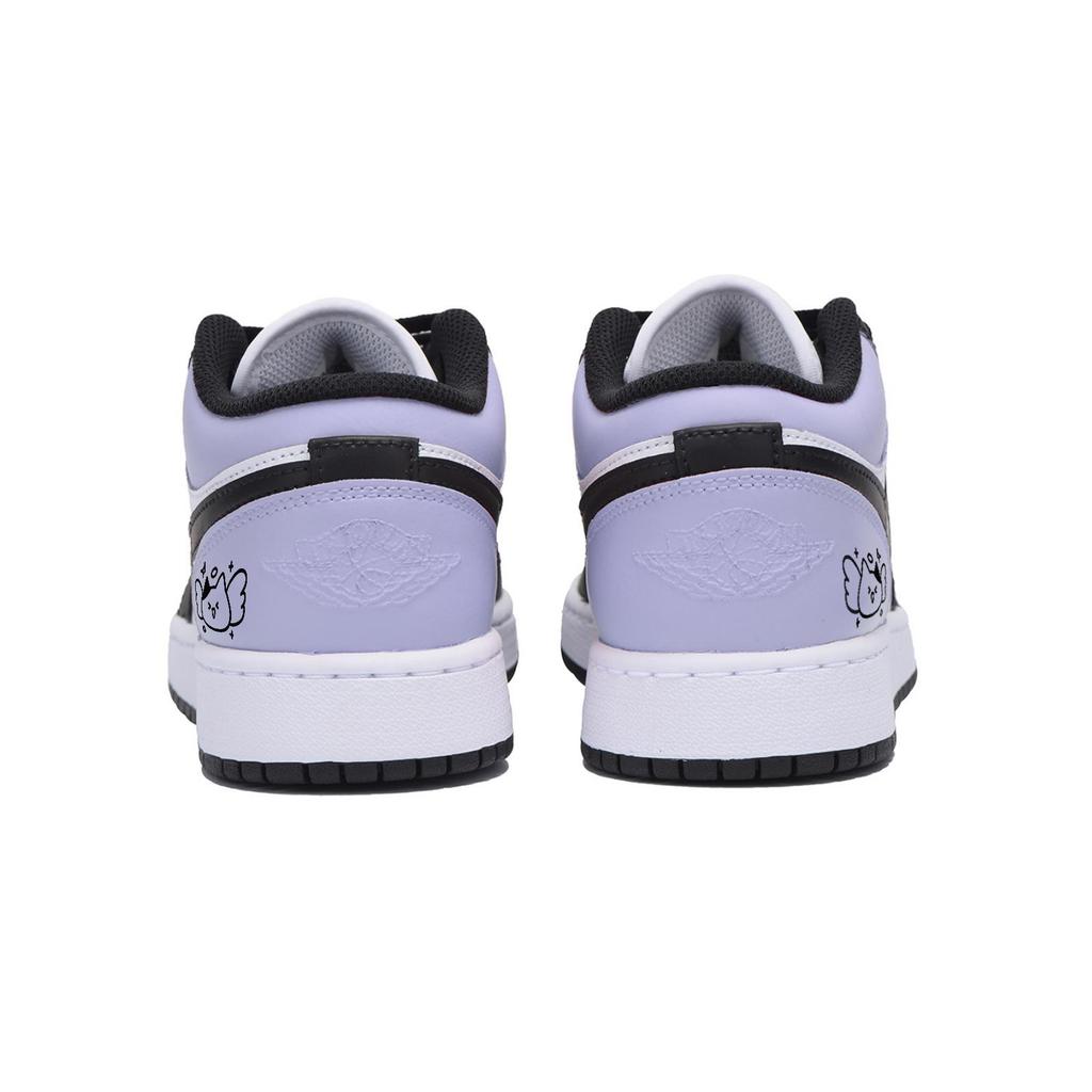 Jordan Air Jordan 1 Vintage Basketball Shoes Men's Low Top Black Purple 553558-131(Team85-S-BOX-A)