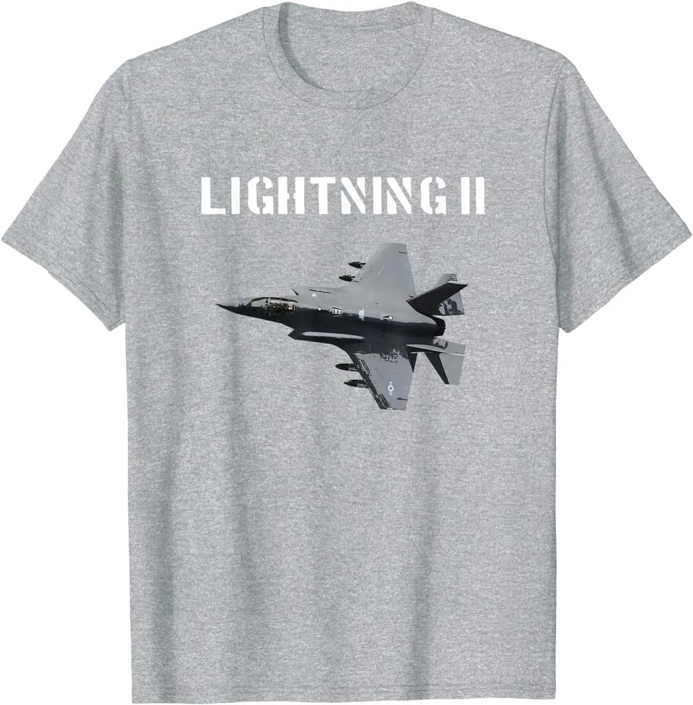 T-shirt da uomo F35 Lightning II dell'Aeronautica Militare USA Estiva Cotone Girocollo Manica Corta Nuova S3XL