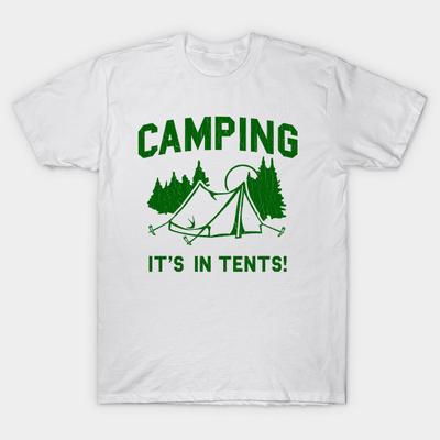 T-Shirt Frauen lustige Camping ist in Zelten Harajuku Druck Kawaii T-Shirt Sommer Kurzarm weibliche T-Shirt Top T-Shirt