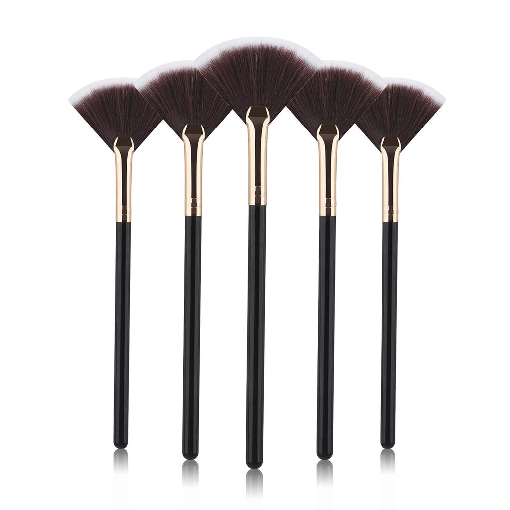 1/3/5/9Pcs Slim Soft Facial Fan Brush,Makeup Cosmetic Multi Use,Mask Brush Makeup Brush Tool Set
