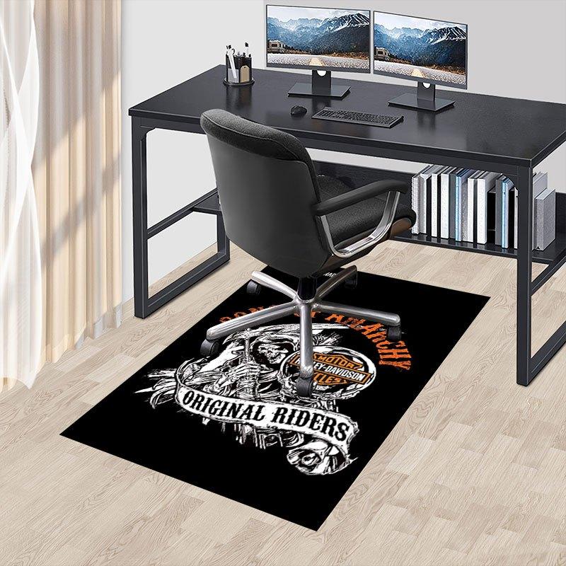 1pc Sons of Anarchy themed Office Carpet Chair Mats - durable polyester rug for home theater, office, dorm room decor - tA47