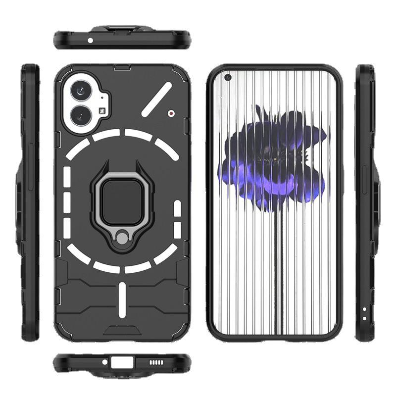 Black Panther Car Ring Anti-Drop Phone Case for Nothing Phone1 & 3a Pro