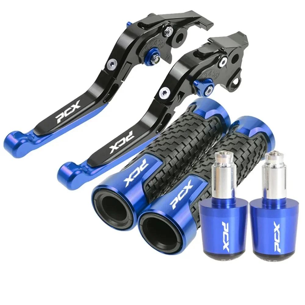 For Honda PCX 125 PCX125 PCX150 Motorcycle Adjustable Folding Brake Clutch Levers Handgrip Handlebar Grips Ends Accessories