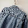 Veste en jean Femme Station Européenne Grande Taille Femme Manteau à Perles et Diamants Veste Étudiante Tendance Ample et Décontractée