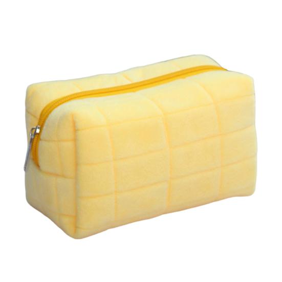 Bolsa de maquillaje, tienda esponjosa, cosméticos, Color sólido, bolso de almacenamiento de viaje duradero, regalo para mujer para el hogar