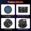 2PCS DC 12V 24V Voltage Meter, 4V-100V Battery Voltmeter Gauge, Car Voltage Gauge LED Digital Display for Car Boat Motorcycle Truck