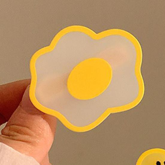 Chic Hair Barrette with Metal Clip Cute Duck Poached Egg Shape Bang