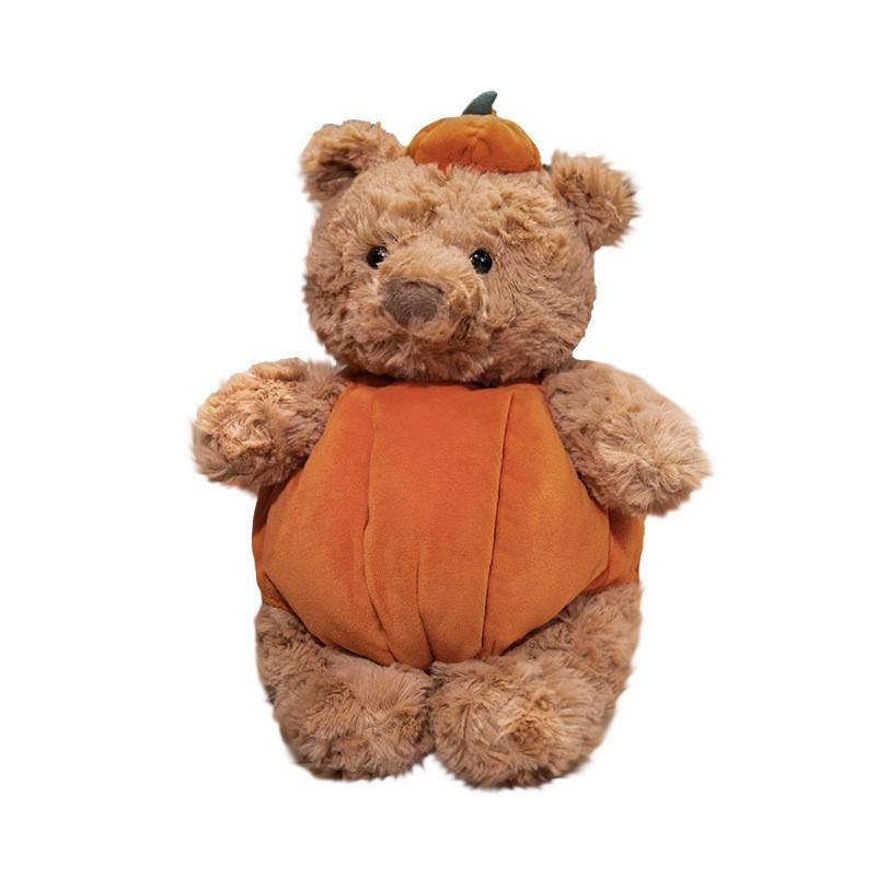 Adorable Peluche de Oso Calabaza de Halloween Relleno de Algodón PP Suave Juguete Animal Relleno Regalo