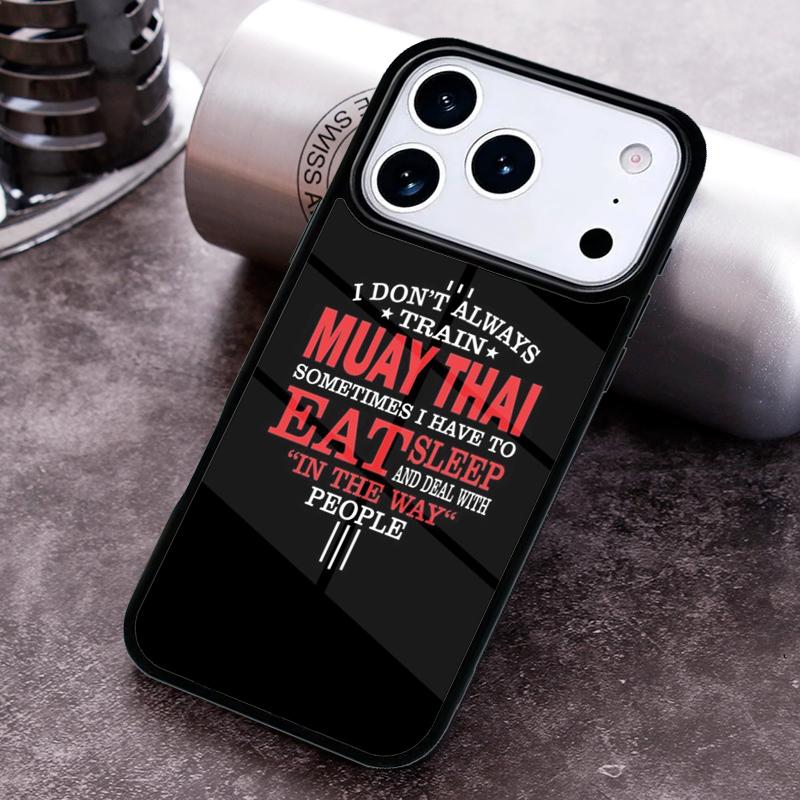 Muay Thai Martial Phone Case for iPhone 17 16 15 Pro Max Air 14 13 12 11 Plus Shockproof Capa Cover