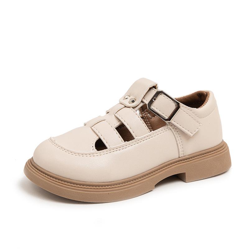 Summer New Girls Hollow Comfort Soft Bottom Leather Sandals Western Princess Shoes