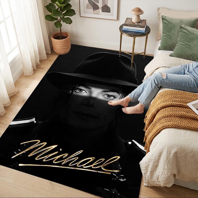 Michael Jackson Living Room Nonslip Area Rug Soft Carpet For Bedroom Gameoom Playroom Sofa Office Home Decor Doormat
