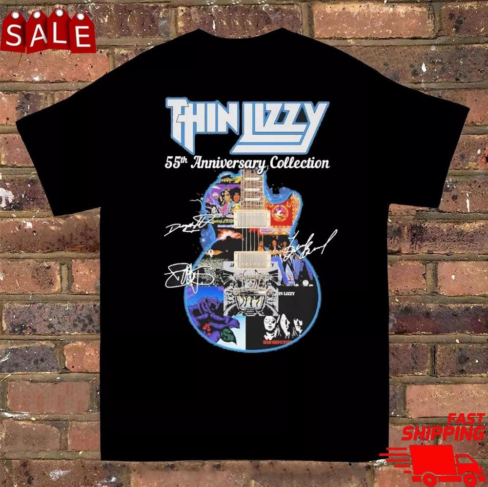 Thin Lizzy 55th Anniversary Collection Signatures T-Shirt LT319 Unisex T-Shirt XXXXL
