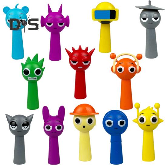 

12 шт., фигурка персонажа из мультфильма, ПВХ, красочная фигурка персонажа, статуя, скульптура, игрушка, украшение для рабочего стола, украшение для детей, взрослых, любителей музыкальных игр, подарок A